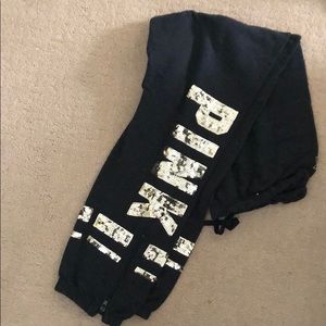 Pink Victoria Secret Bling Sweatpants size Medium